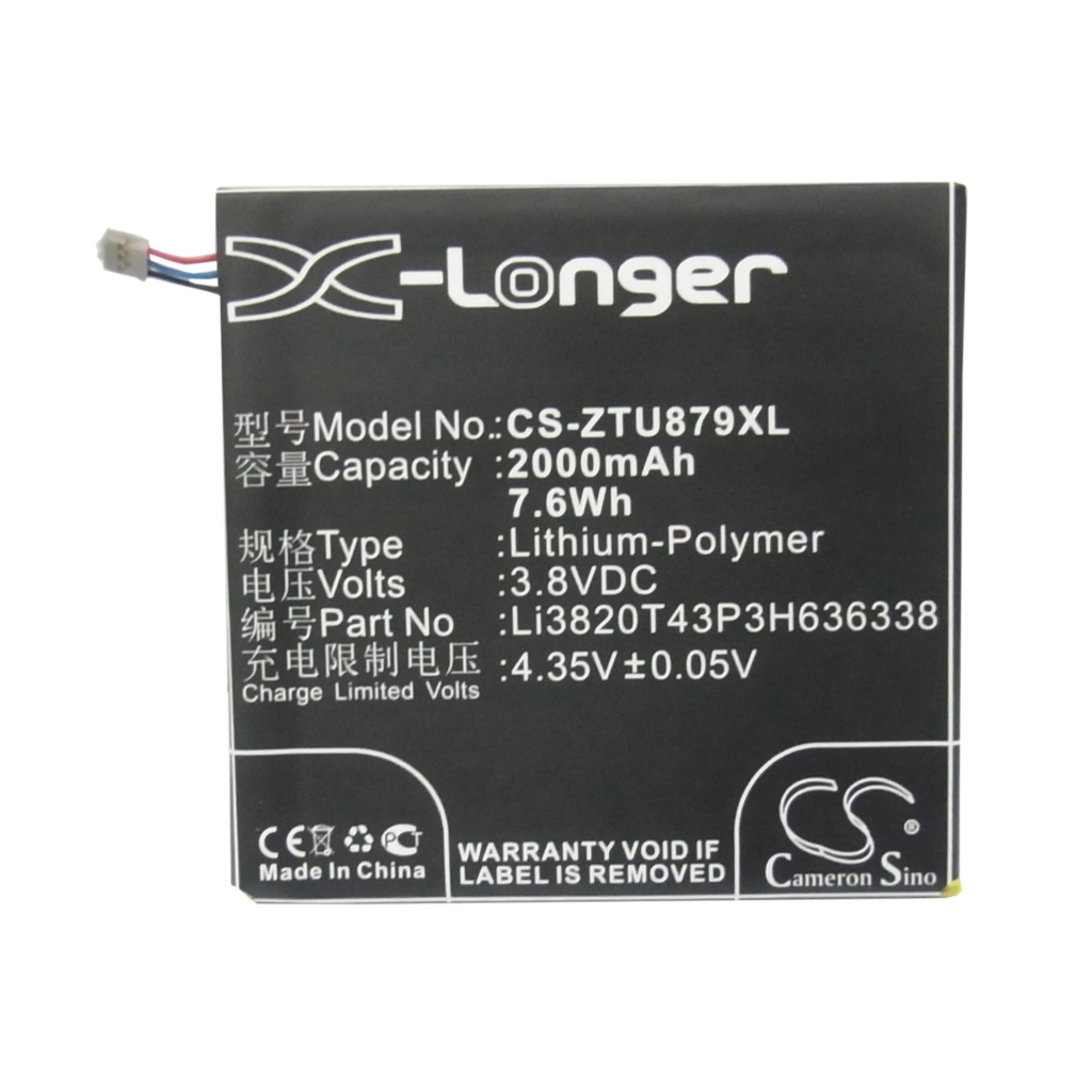 Batterie de téléphone portable ZTE CS-ZTU879XL