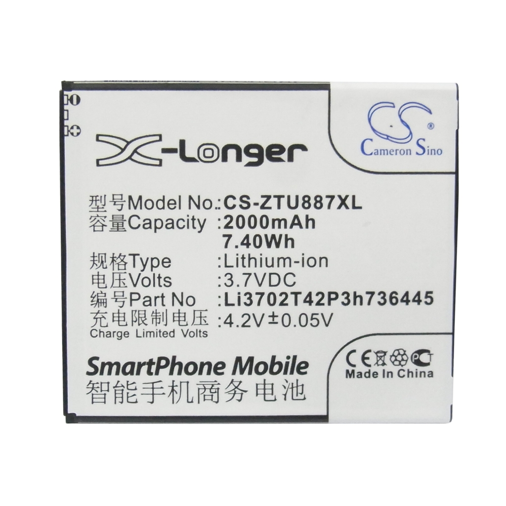 Batterie compatible avec ZTE CS-ZTU887XL