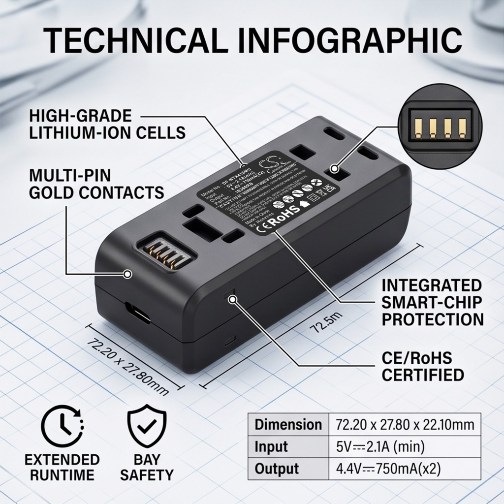 Chargeur compatible avec Insta360 DF-NTX410MU