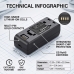 Chargeur compatible avec Insta360 DF-NTX410MU
