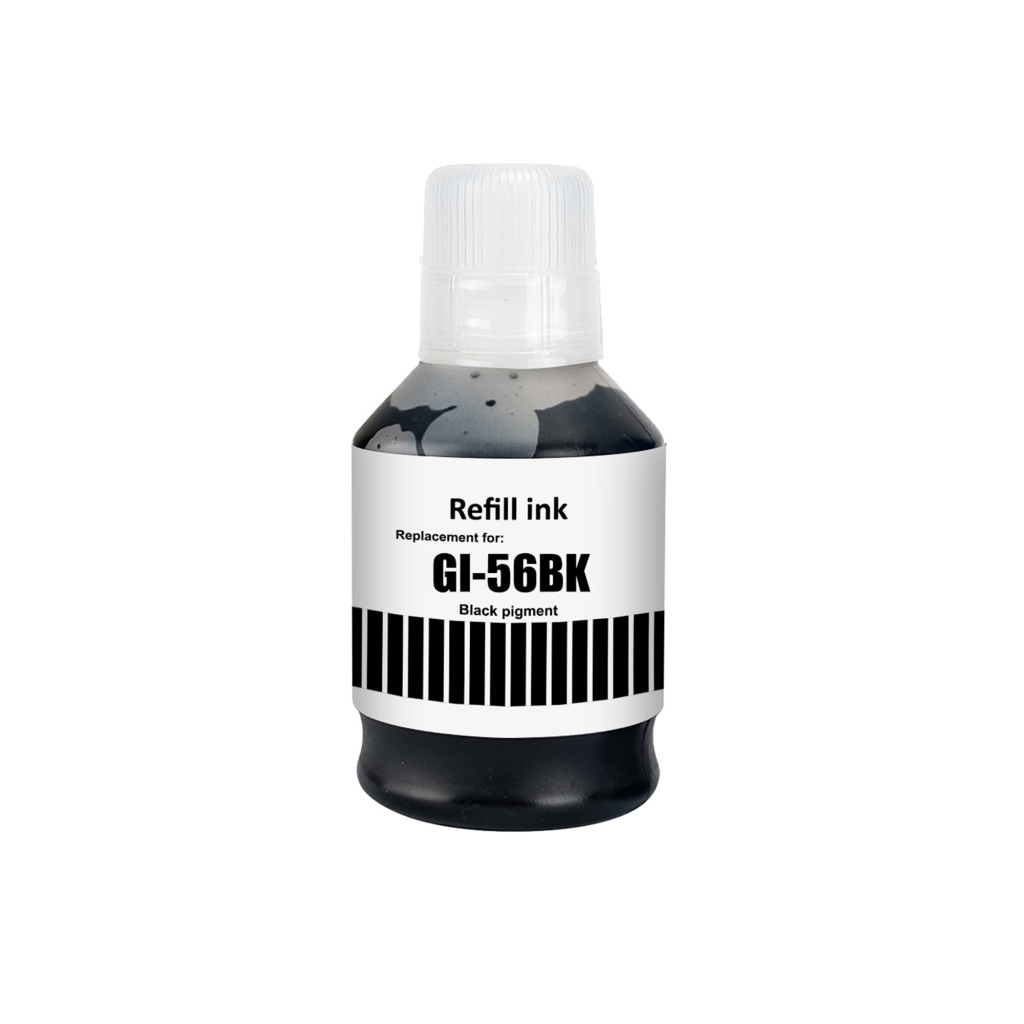 Compatible avec Canon GI-56BK / 170ml Encre Noir (Encre d'impression)