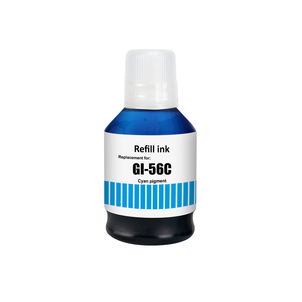 Compatible avec Canon GI-56C / 135ml Encre Cyan (Encre d'impression)