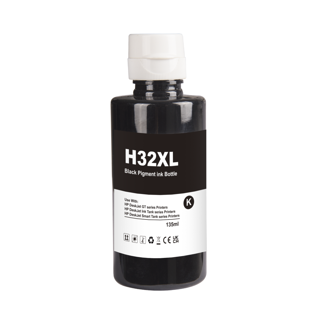 Compatible avec HP 32XLBK / 135ml Encre Noir (Encre d'impression)
